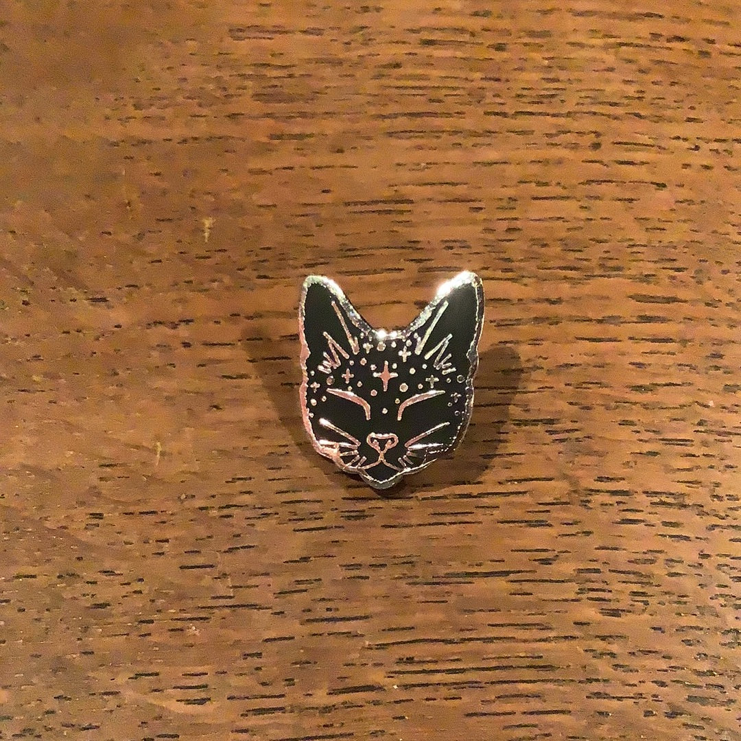 Cosmic cat Enamel Pin by Extremely Largeness