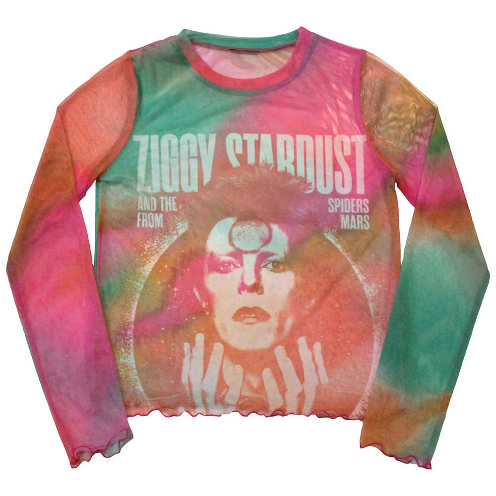 David Bowie - Ziggy Stardust - Mesh Crop Shirt Women Official Merch