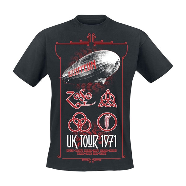 Led Zeppelin - UK Tour 1971 - T-Shirt Unisex Official Merch