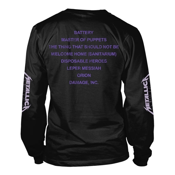 Metallica - Master Of Puppets Tracks - Longsleeve Unisex Official Merch