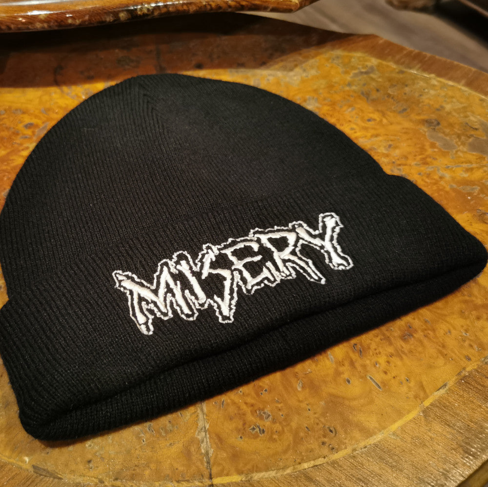 Misery (Logo 2) - Beanie With Folded Cuff - Insane//Phobia Embroidery