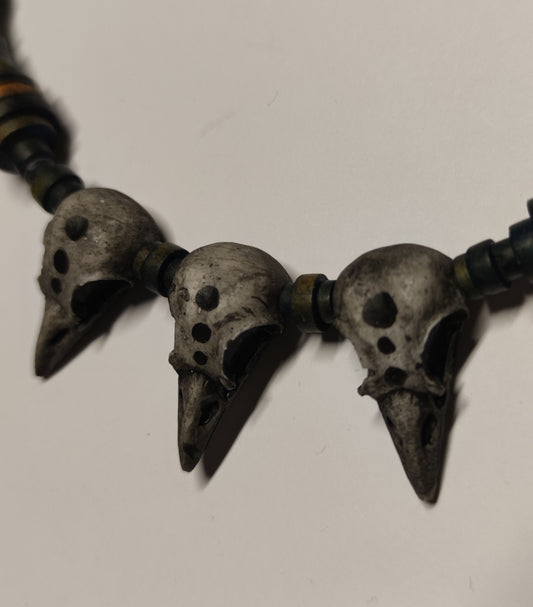 Birdskulls halsband in resin by Yoara Design