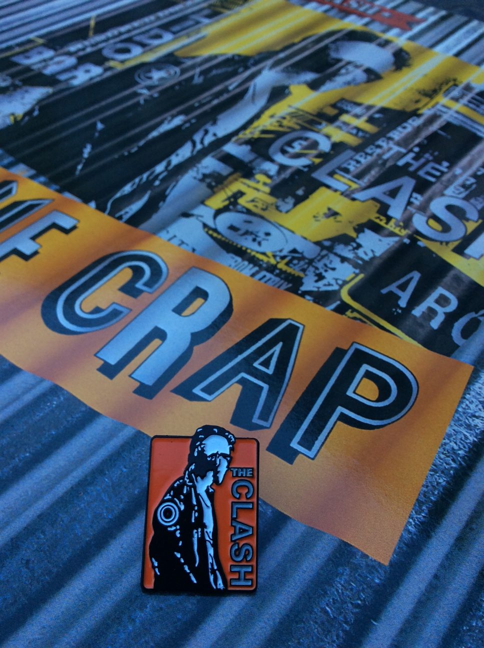 the Clash Orange Enamel Pin