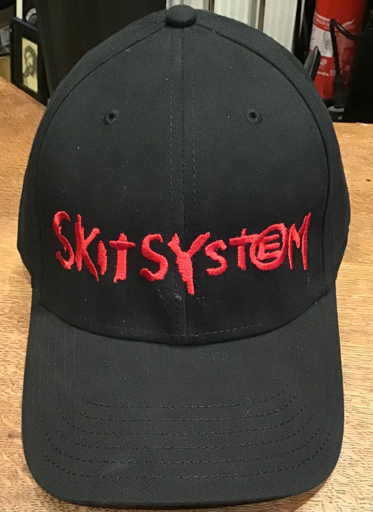 Skitsystem red logo Baseball Cap by Insane//Phobia embroidery