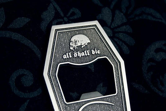All will perish - all shall die bottle opener from Torvenius