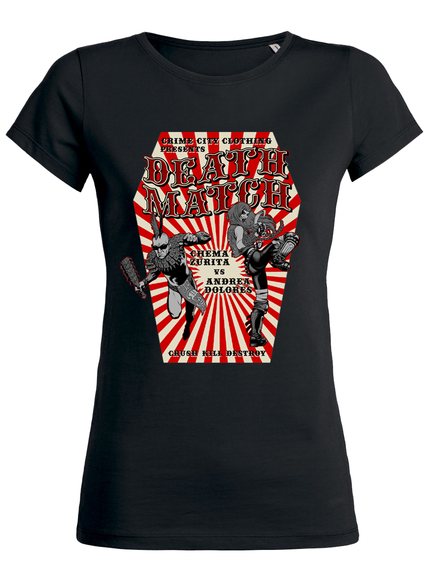 CCC - Death Match - T-Shirt Women Cut-Out Neckline Black