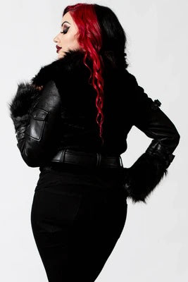 Alchemy aviator jacket worn by a model, back