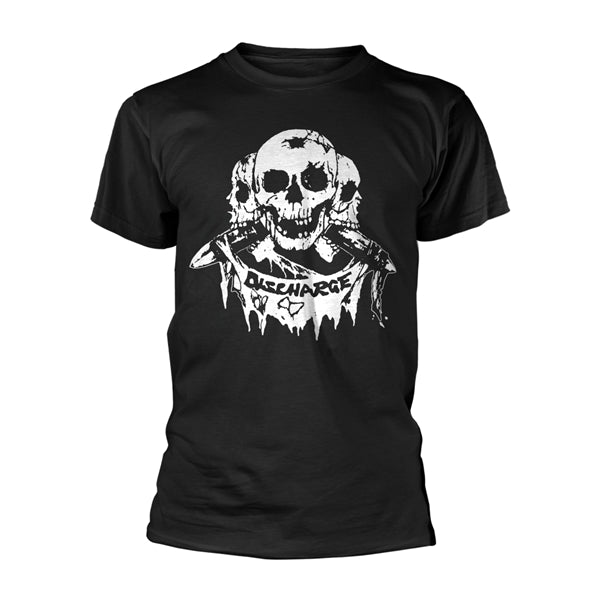 Discharge - 3 Skulls - T-Shirt Unisex Official Merch