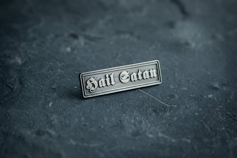 Hail Satan Pin by Torvenius