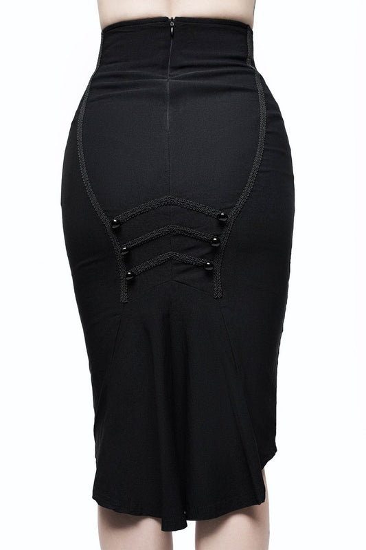 Arabella pencil skirt by Killstar, back