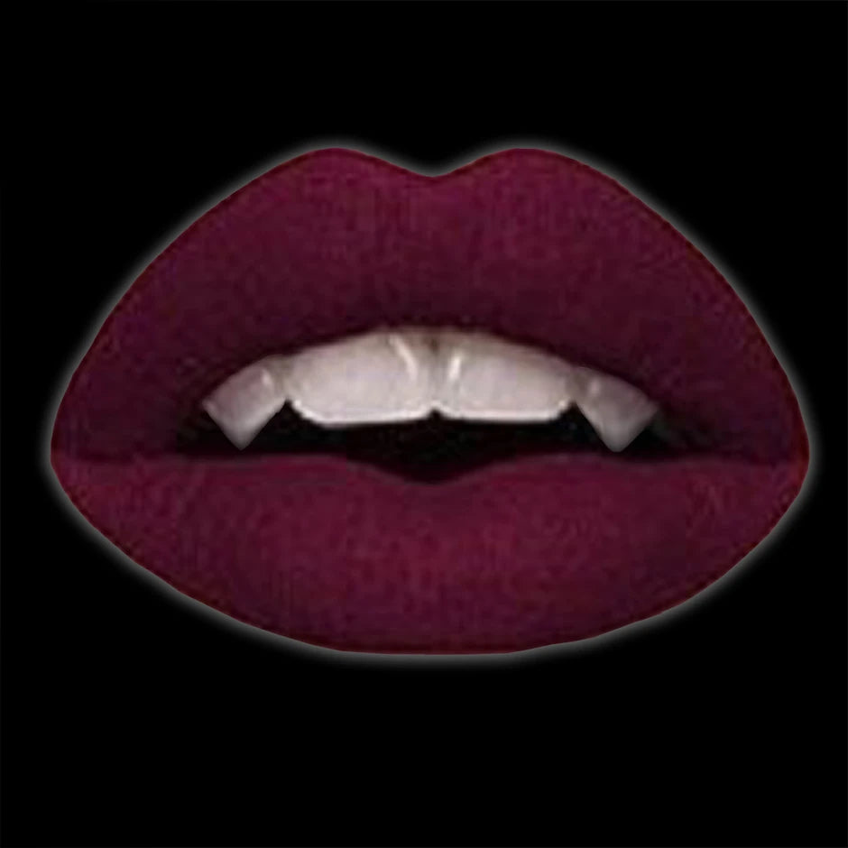 Applied lipstick from Lovelace Cosmetics