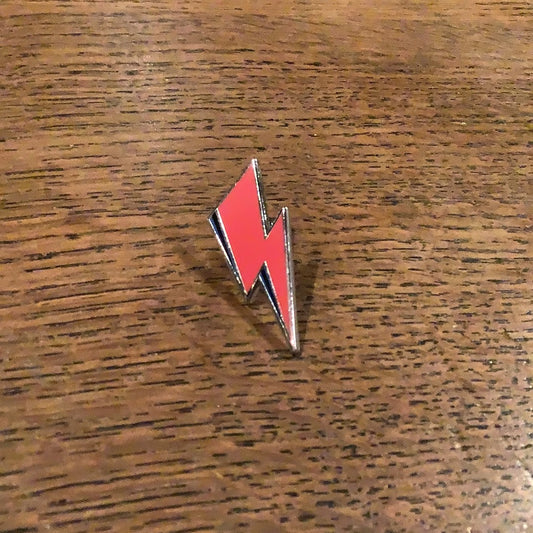 Bowie lightning bolt Enamel Pin by Extremely Largeness