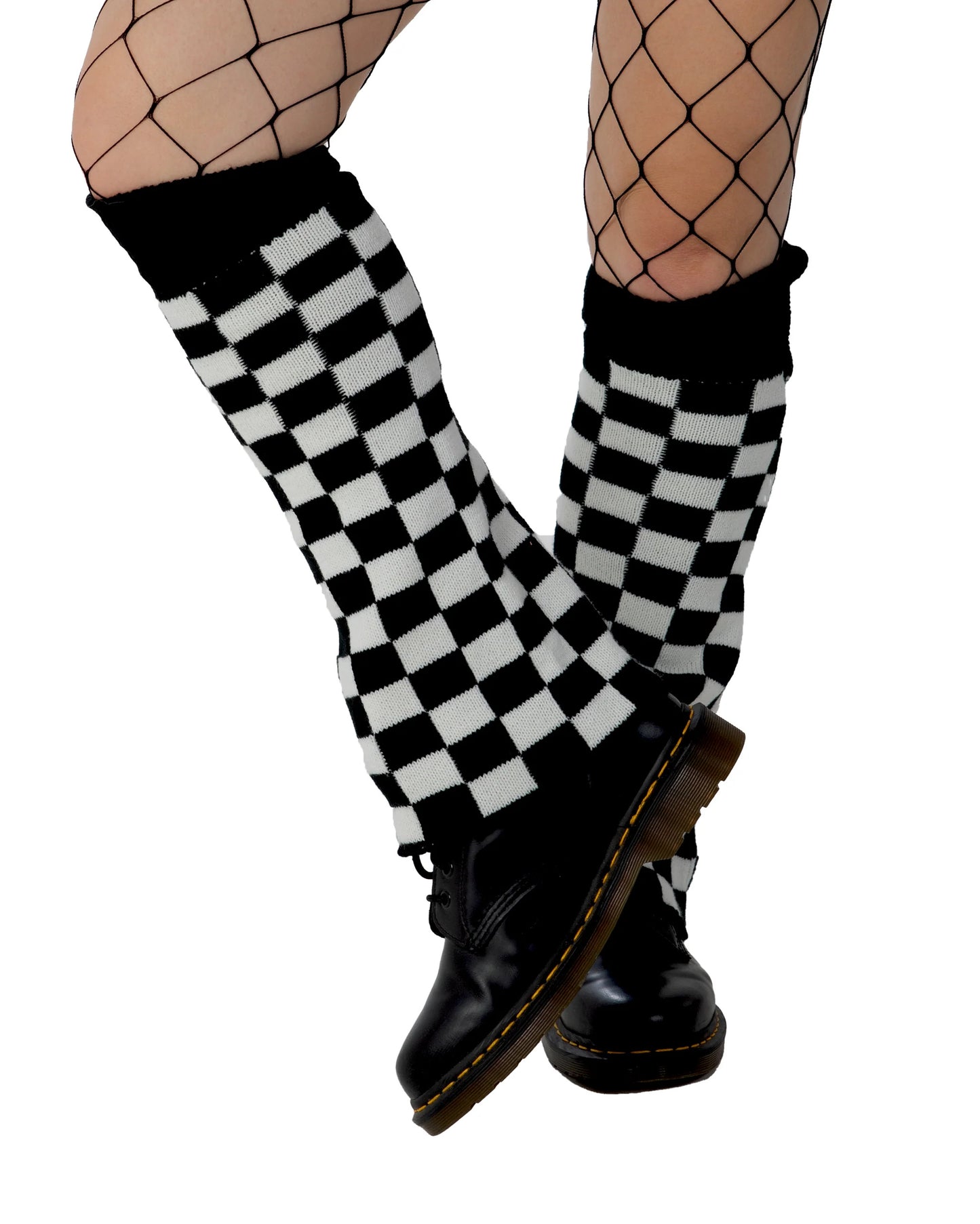 Checkerboard Leg Warmers - One Size - Pamela Mann