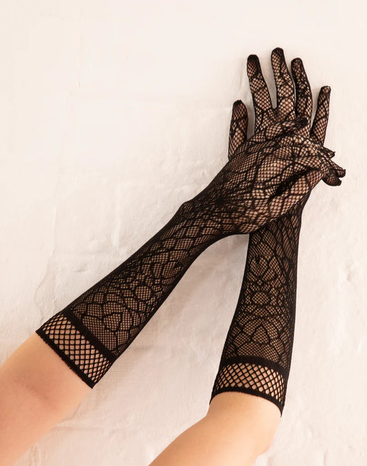 Cobweb Net Gloves - Pamela Mann