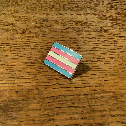 Trans Flag Enamel Pin by Extremely Largeness