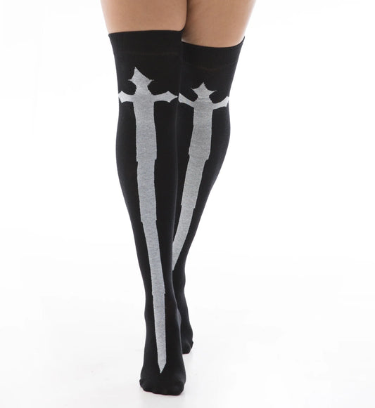 Over The Knee Socks Cross - One Size - Pamela Mann