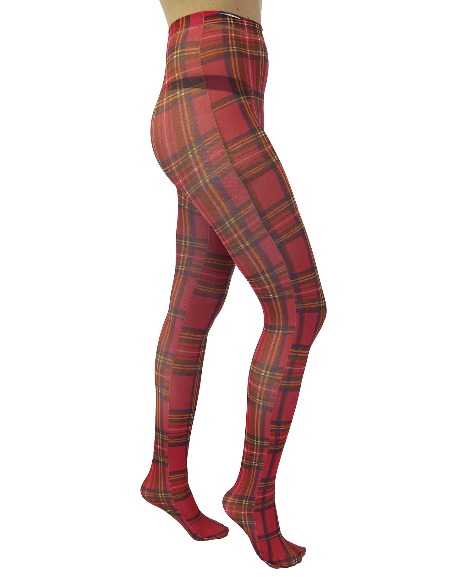 Original Red Tartan Tights - One Size - Pamela Mann