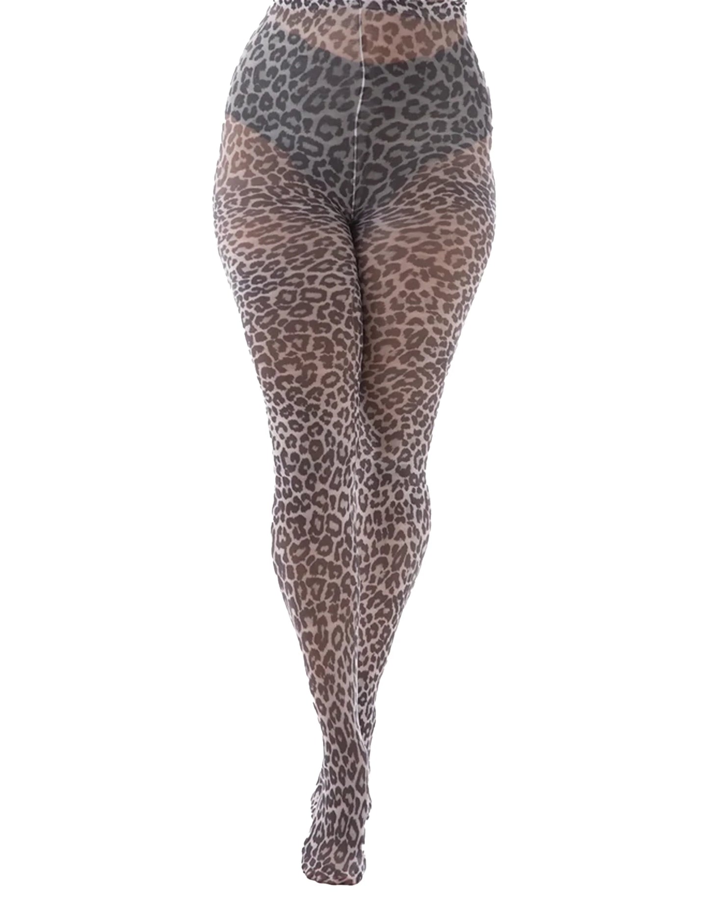 Small Leopard Printed Tights - One Size - Pamela Mann