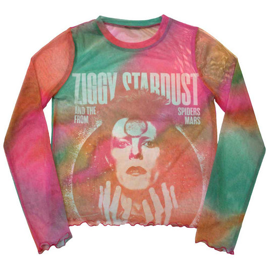 David Bowie - Ziggy Stardust - Mesh Crop Shirt Women Official Merch