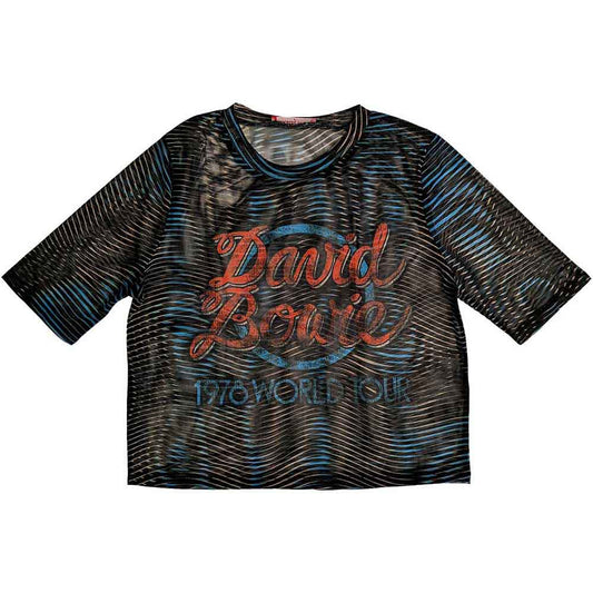 David Bowie - 1978 World Tour - Mesh Crop Shirt Women Official Merch