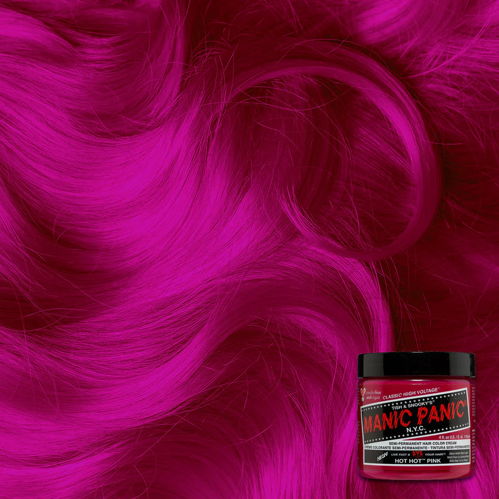 Hot hot pink hair dye from Manic Panic