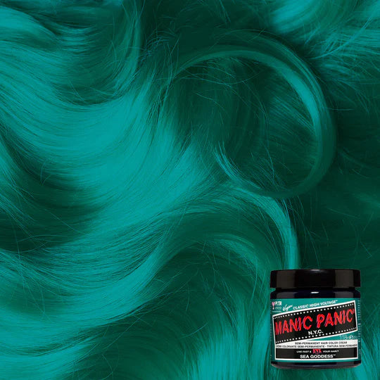 Sea goddess green hair dye from Manic Panic