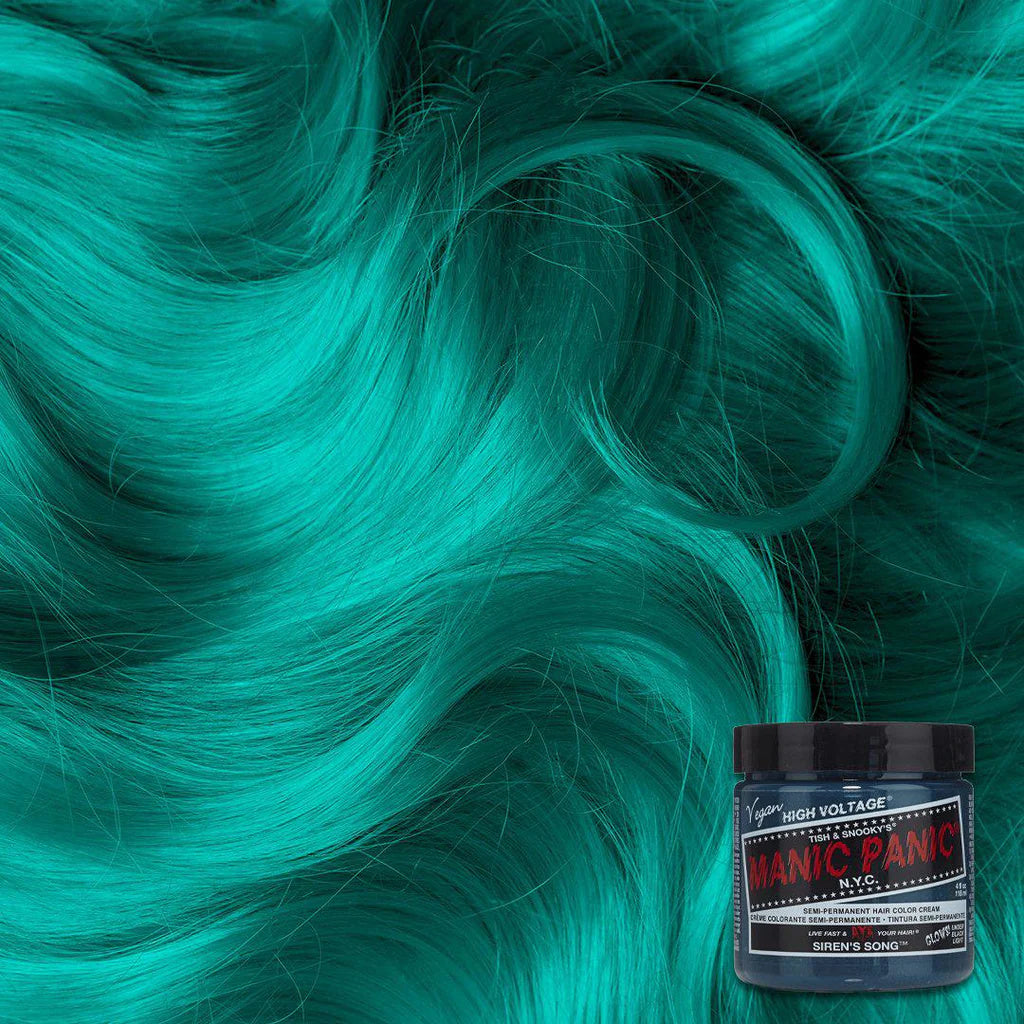 Siren's song blue-green hair dye from Manic Panic