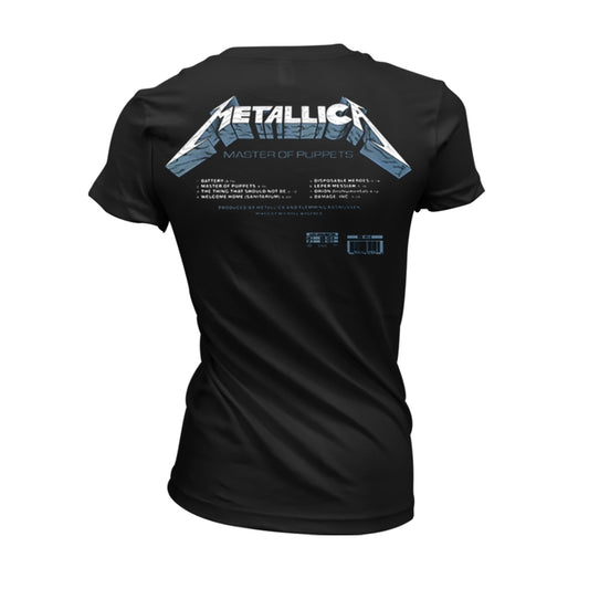 Metallica - Master Of Puppets Tracks - Womens T-Shirt Officiell Merch