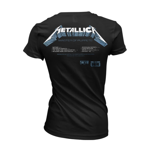 Metallica - Master Of Puppets Tracks - Womens T-Shirt Official Merch