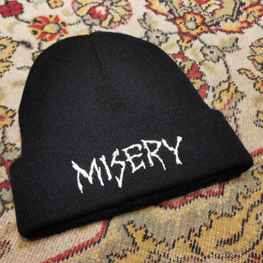 Misery (Logo 1) - Beanie With Folded Cuff - Insane//Phobia Embroidery