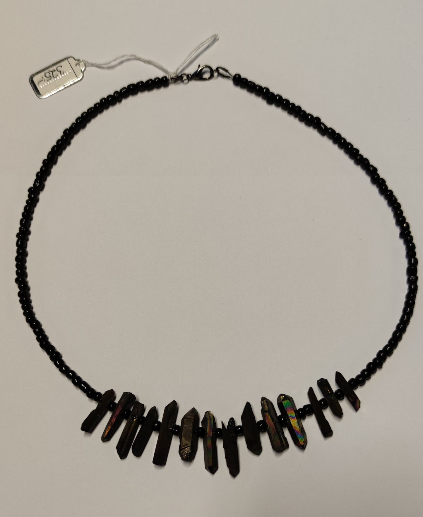 Svarta kristaller halsband by Yoara Design