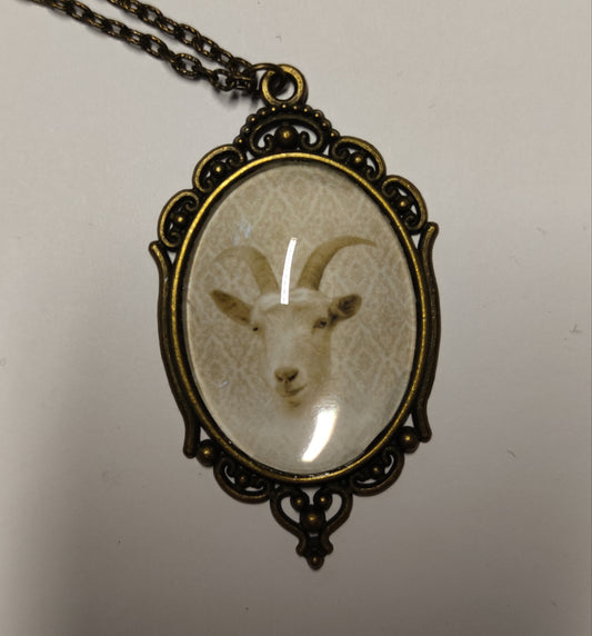 Goat halsband bronze colour by Yoara Design