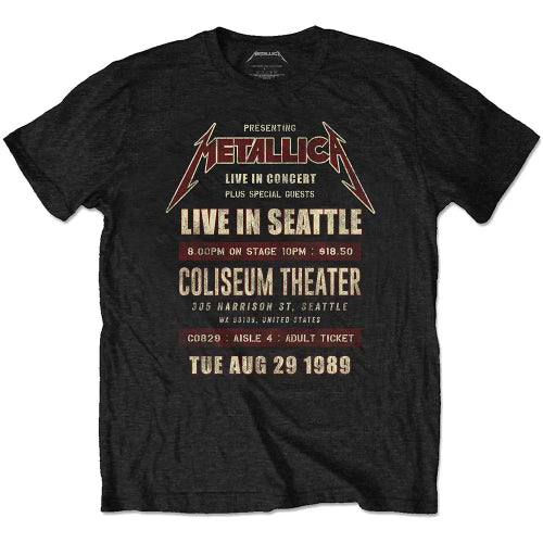 Metallica - Seattle 89 - T-Shirt Unisex Official Merch
