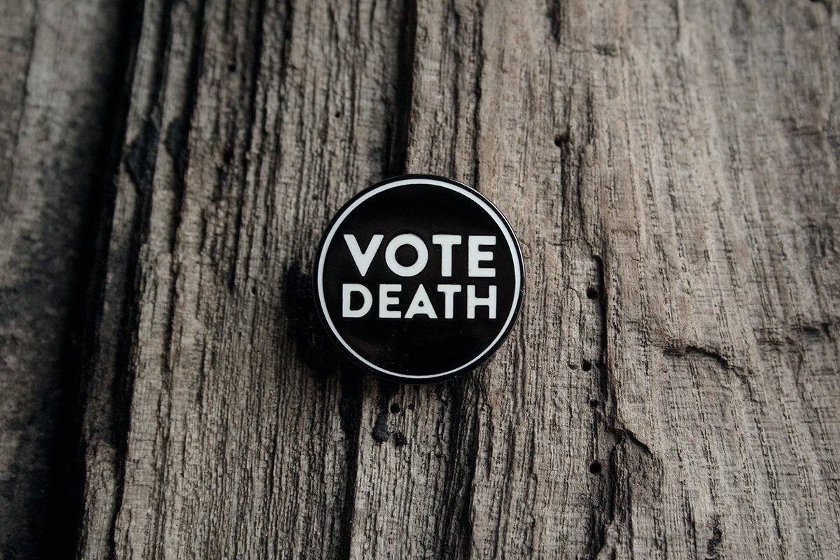 Vote Death Pin by Torvenius