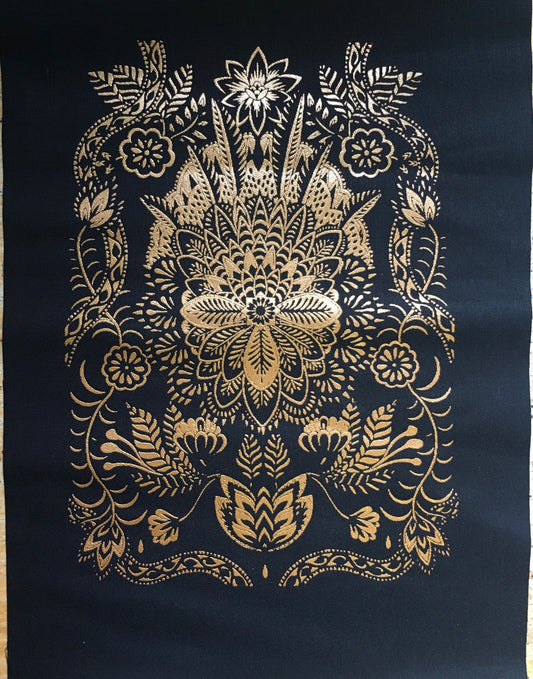 Flower copper print backpatch by Perfectly Possessed