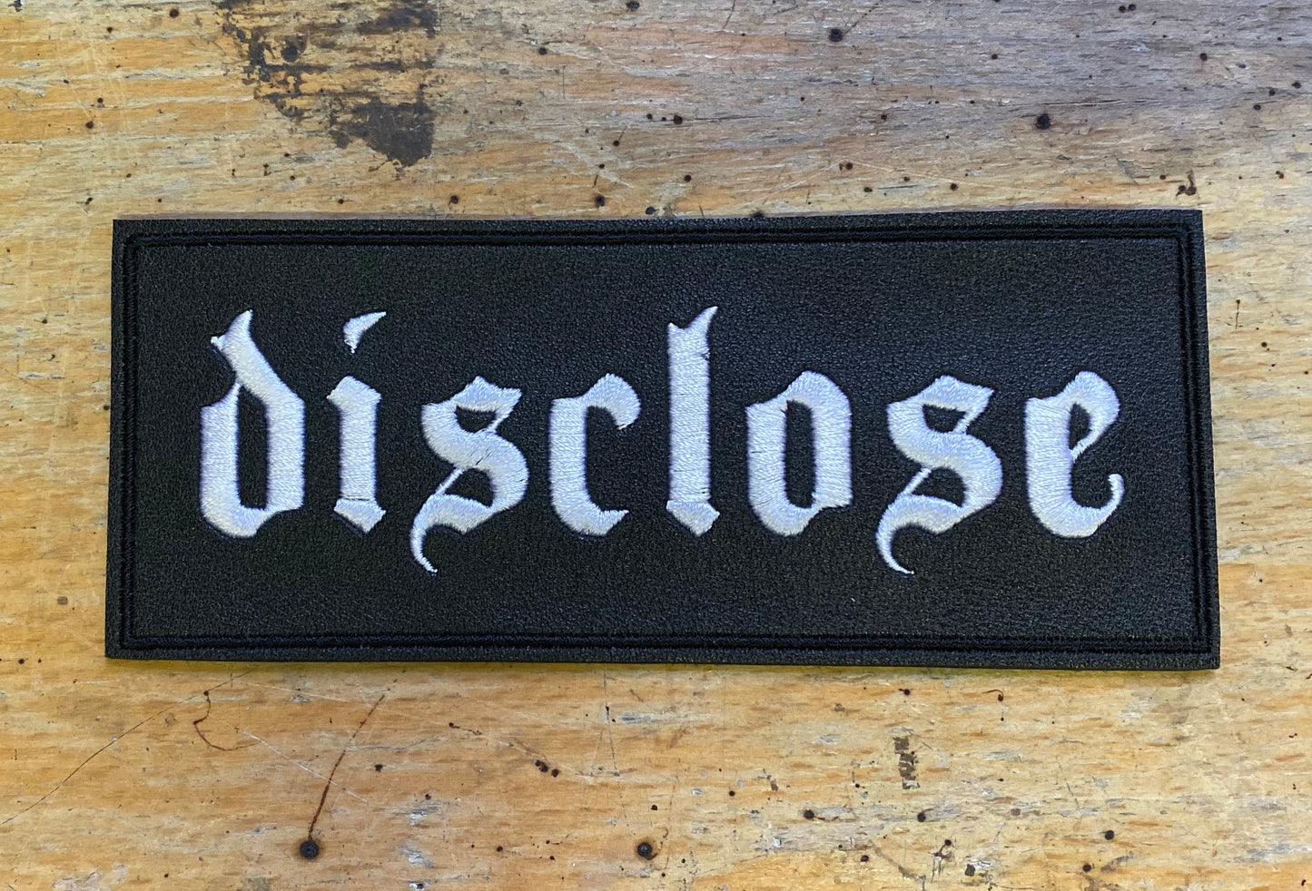 Disclose - Fake Leather Patch - Insane//Phobia Embroidery