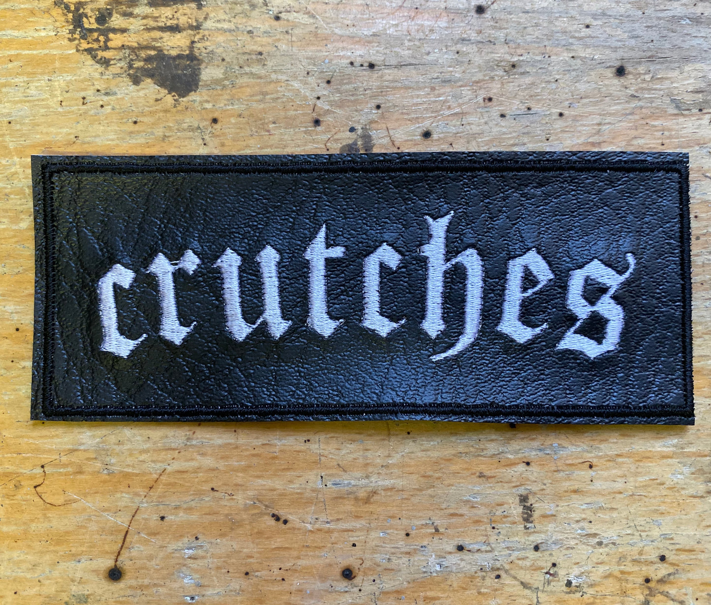 Crutches - Fake Leather Patch - Insane//Phobia Embroidery