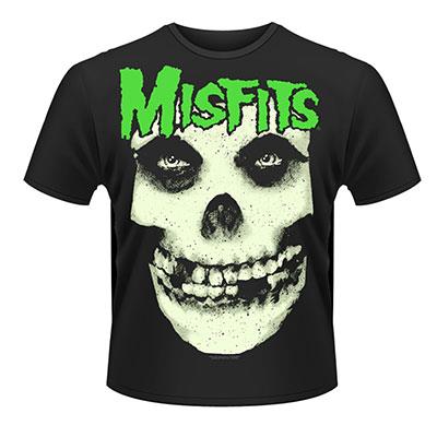 Misfits - Glow Jurek Skull - T-Shirt Unisex Officiell Merch