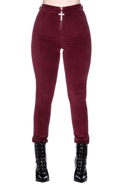 Stroke Of Midnight Velvet Trousers Bood by Killstar