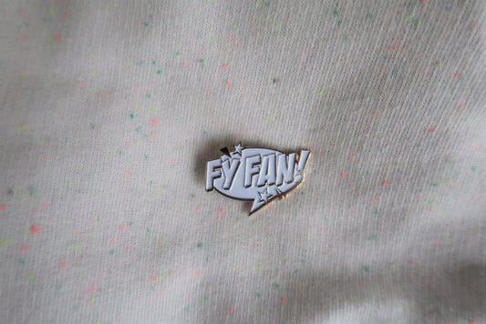 Fy Fan White Pin by Polly Rocket