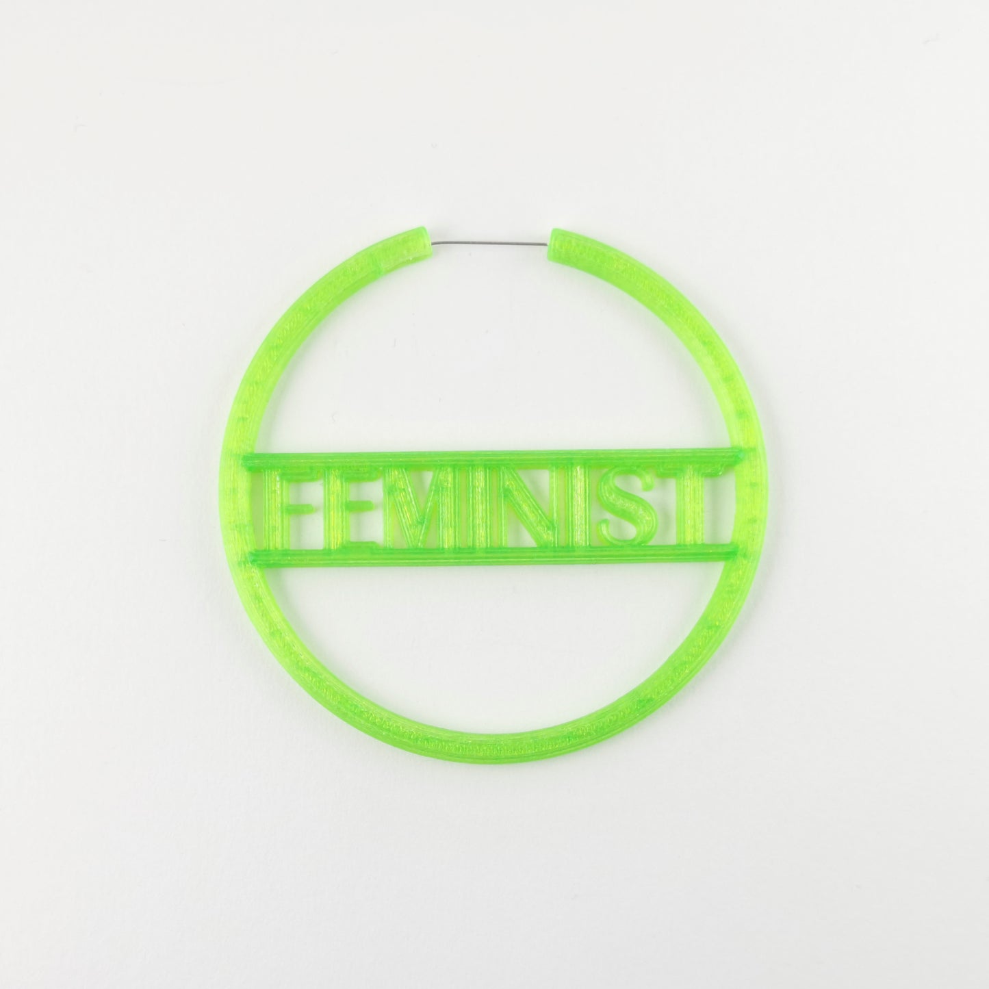 Feminist Hoop Neongrön