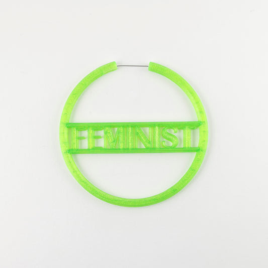 Feminist Hoop Neongrön
