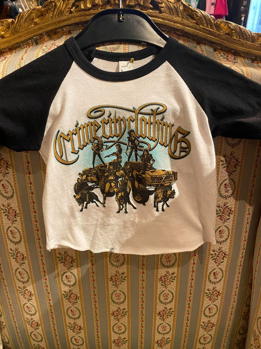 Crime City Clothing Black Baby Baseballshirt