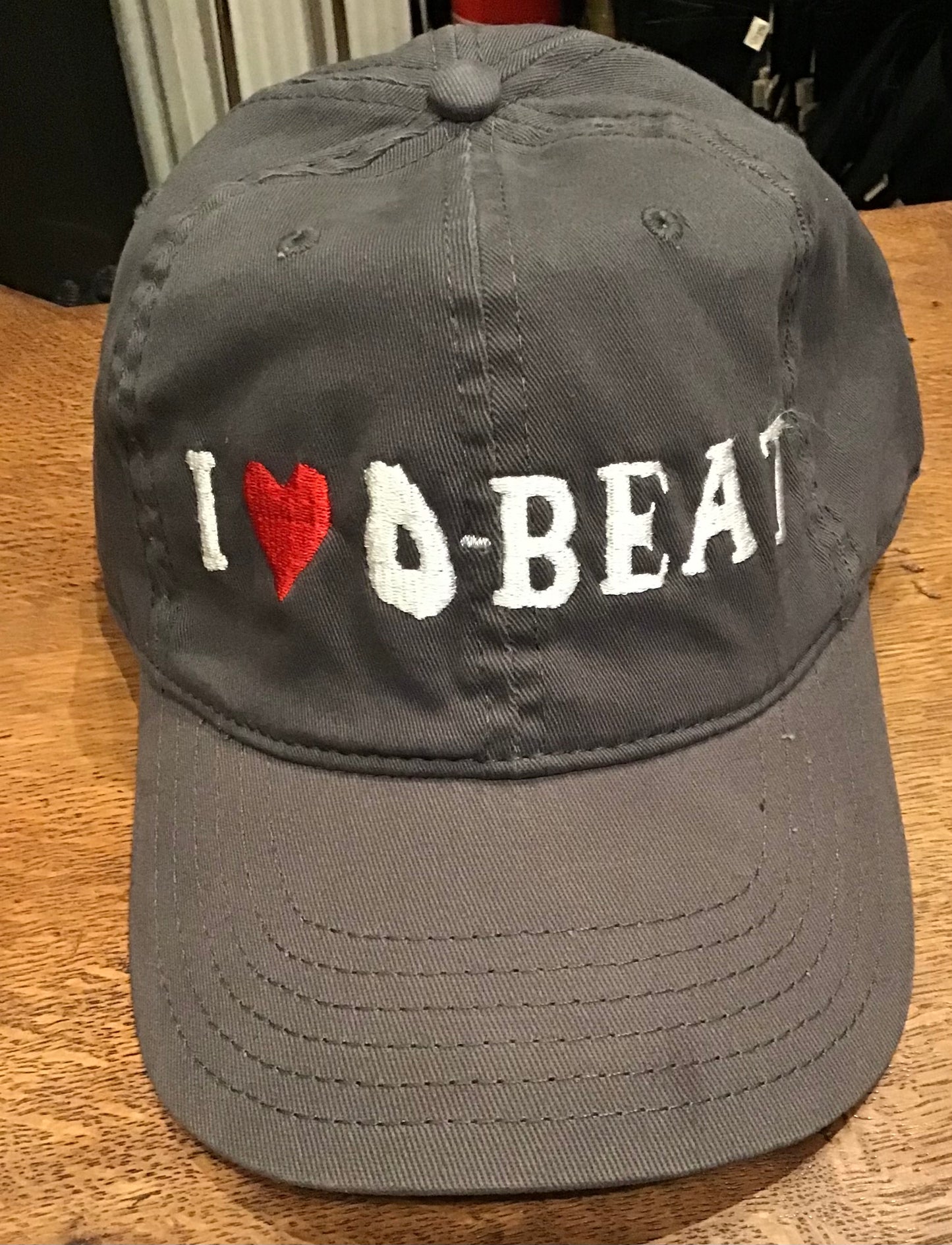 I Love D-beat grey Military Cap by Insane//Phobia embroidery