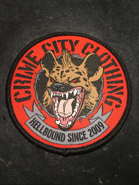 CCC: Hyena Hellbound - Embroidered Patch - Crime City Clothing