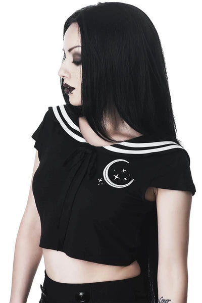 Anri crop top by Killstar, worn by a model