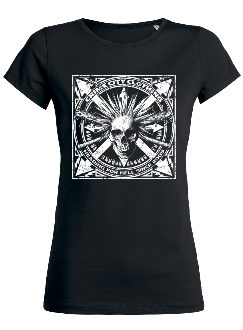 CCC - Chaos Skull Logo Heading For Hell - T-Shirt Women Black