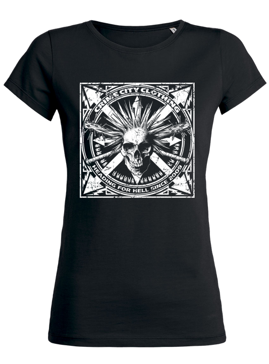 CCC - Chaos Skull Logo Heading For Hell - T-Shirt Women Black