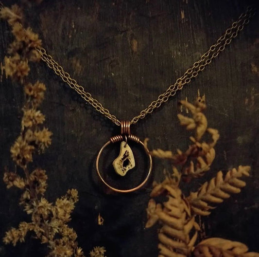 Halsband i koppar (Ben) från Mylingsmycken