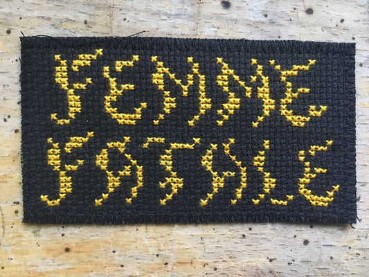 Femme Fatale - Hand-embroidered Patch - Sajko Art